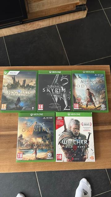 5 Xbox games Assassins Creed, Harry Potter, Skyrim, Witcher beschikbaar voor biedingen