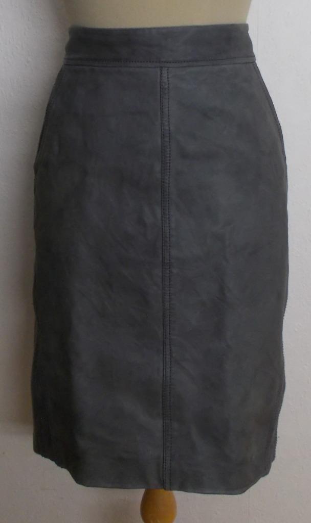 Grijze leer met stof rok van Comma! 44, Kleding | Dames, Rokken, Zo goed als nieuw, Maat 42/44 (L), Grijs, Knielengte, Verzenden