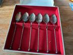 Zilveren lepeltjes - 6 stuks in originele doos, Antiek en Kunst, Antiek | Bestek, Ophalen