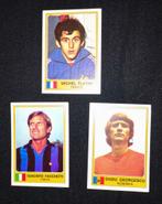 Panini Euro Football '80 Platini, Facchetti, Georgescu, Verzenden, Gebruikt, Poster, Plaatje of Sticker