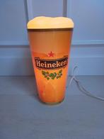 Heineken : Vintage Bierglas lamp met schuimkraag (kunststof, Verzamelen, Ophalen of Verzenden, Gebruikt, Overige typen, Heineken