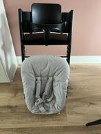 Stokke Tripp Trapp zwart incl babyset en newbornset, Ophalen, Zo goed als nieuw, Meegroeistoel