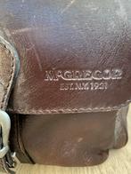 2x McGregor Vintage Lederen Tassen, Ophalen, 40 tot 60 cm, Gebruikt, Bruin