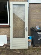 Witte buitendeur (hardhout), Doe-het-zelf en Verbouw, Deuren en Horren, Ophalen, 80 tot 100 cm, 215 cm of meer, Hout
