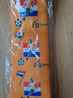 Vintage oranje stropdas met Nederlandse vlag en voetbal, Nieuw, Overige binnenlandse clubs, Ophalen of Verzenden