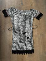 310 Jurk maat 34 Esqualo zwart/wit NIEUW, Zwart, Ophalen of Verzenden, Maat 34 (XS) of kleiner, Boven de knie