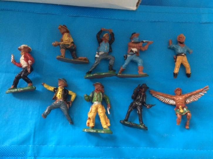 9 western speel figuurtjes jaren 60, Verzamelen, Speelgoed, Gebruikt, Ophalen of Verzenden