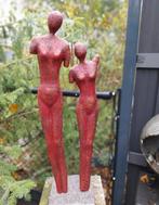 2 keramieken beelden op 1 plateau., Antiek en Kunst, Ophalen