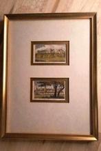 Antieke handgekleurde kopergravures (ca. 1820) - Windsor Cas, Antiek en Kunst, Kunst | Etsen en Gravures, Ophalen of Verzenden