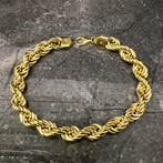 14 karaat gouden zet ketting rope met armband rope schakel, Ophalen of Verzenden, Zo goed als nieuw, Goud