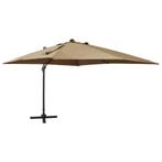 Zweefparasol met paal en LED-verlichting 300 cm, Tuin en Terras, Parasols, Nieuw, Zweefparasol, 3 tot 4 meter, Kantelbaar