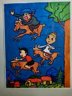 Schilderij suske en wiske en de bokkenrijders 25, Ophalen of Verzenden