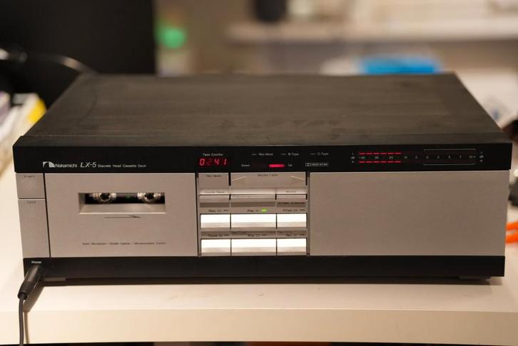 Nakamichi LX-5 Cassettedeck, Audio, Tv en Foto, Cassettedecks, Enkel, Overige merken, Tiptoetsen, Tape counter, Ophalen of Verzenden
