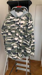 Blouse-jasje, camouflagestof met grijze tricot capuchon, Kleding | Dames, Ophalen of Verzenden, Zo goed als nieuw, Maat 42/44 (L)
