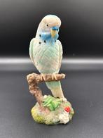 Beeldje Blauwe-Witte Parkiet – Kleurrijk en Gedetailleerd, Ophalen of Verzenden, Zo goed als nieuw, Dier