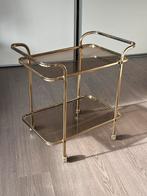 Vintage Serveerwagen Mid-Century Modern Hollywood Regency, Huis en Inrichting, Tafels | Bijzettafels, Ophalen, Gebruikt, Rechthoekig