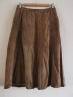 Vintage leren rok, Kleding | Dames, Rokken, Vintage, Verzenden, Zo goed als nieuw, Bruin