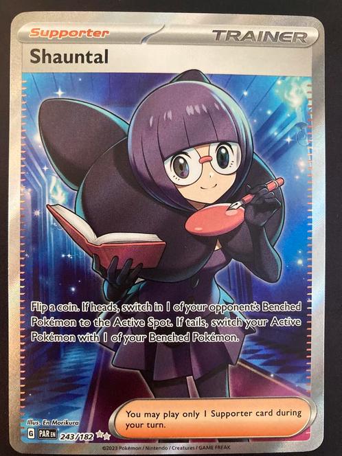 Shauntal 243/182 - Paradox Rift, Hobby en Vrije tijd, Verzamelkaartspellen | Pokémon, Nieuw, Losse kaart, Ophalen of Verzenden