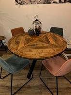 Eettafel rond 120x76 cm massief mangohout, Huis en Inrichting, Tafels | Eettafels, Ophalen of Verzenden