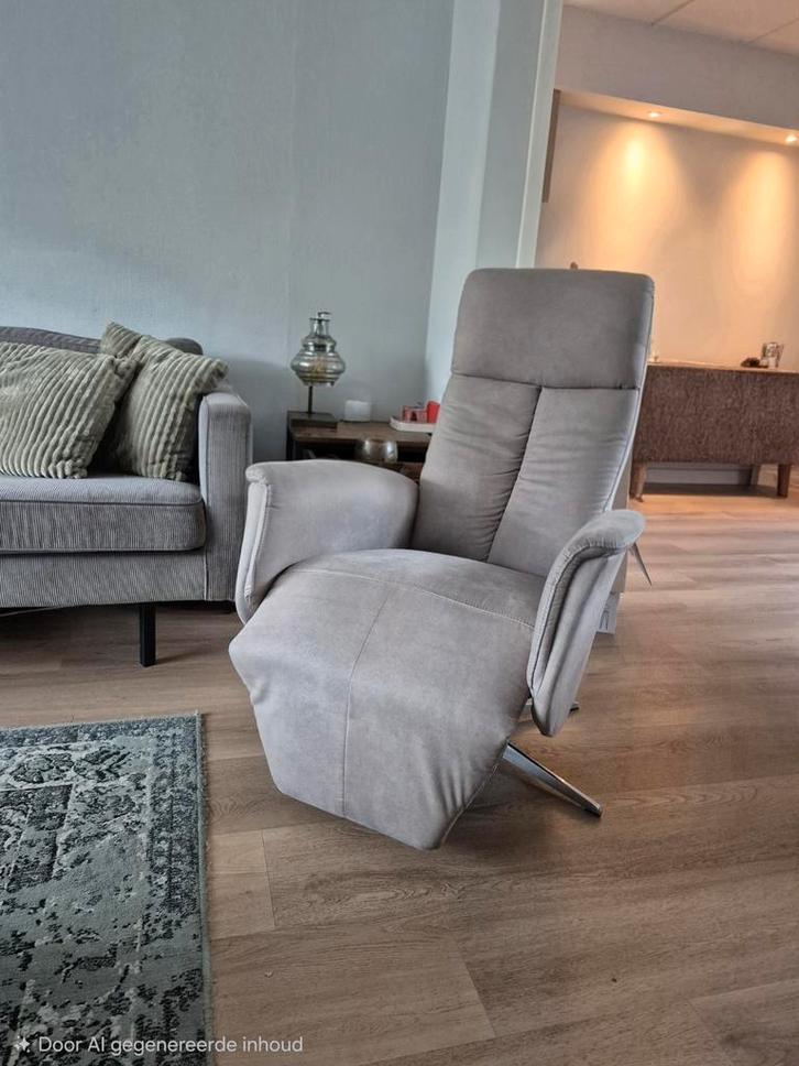 Elektrische Relaxstoel - Comfortabel!, Huis en Inrichting, Fauteuils, Zo goed als nieuw, Metaal, Stof, 75 tot 100 cm, 75 tot 100 cm