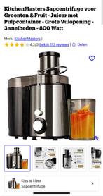Sap sentrifuge van kitchenmasters (juicer), Witgoed en Apparatuur, Juicers, Ophalen, Zo goed als nieuw