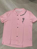 Stijlvol shirt met rozenprint - maat S/M, Kleding | Heren, Overhemden, Ophalen of Verzenden, Zo goed als nieuw, Roze
