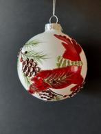 Witte glasbal met rood rendier 1 Kurt S. Adler, Verzenden, Nieuw