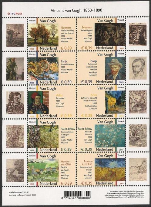 Vincent van Gogh (II) blok 2142 – 2151 XXX.  ADV. no.30 F., Postzegels en Munten, Postzegels | Nederland, Postfris, Na 1940, Verzenden