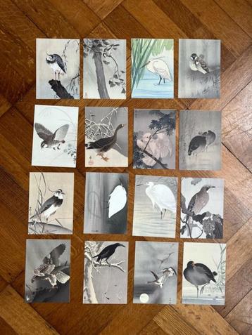16 wandkunstkaarten - Ohara Koson - deel 3 beschikbaar voor biedingen