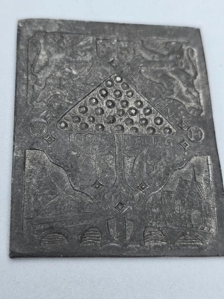 Legpenning Oranje Mecklenburg 1901 by J.A.A. Gerritsen €35, Postzegels en Munten, Penningen en Medailles, Overige materialen, Ophalen of Verzenden