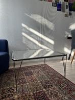 Vintage Retro space age salontafel van Ikea, 100 tot 150 cm, 50 tot 100 cm, Zo goed als nieuw, Glas
