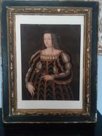 Antiek zeer oud schilderij in antieke lijst renessaince, Ophalen of Verzenden