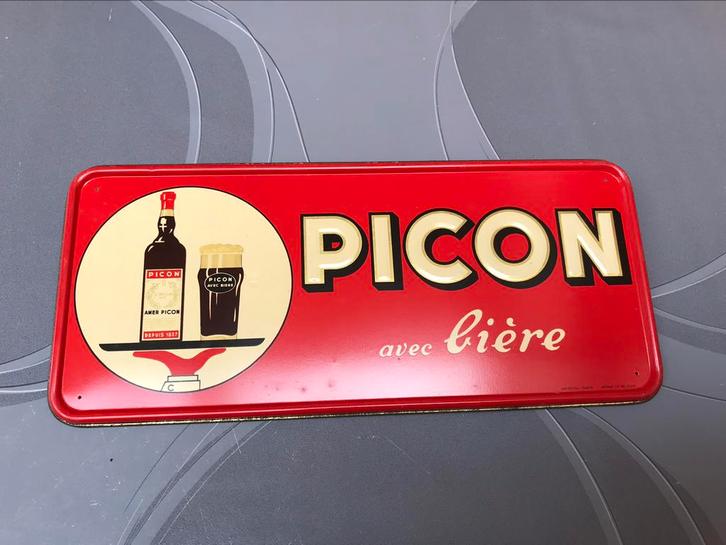 Picon metalen reclamebord, Verzamelen, Merken en Reclamevoorwerpen, Gebruikt, Reclamebord, Ophalen of Verzenden