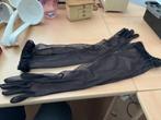 Lange organza Franse handschoenen met mooie rand, Ophalen of Verzenden, Dames