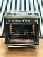 Luxe Boretti Majestic Fornuis antraciet/chroom 91x70 cm, Witgoed en Apparatuur, Fornuizen, Fornello Esperta, Ophalen of Verzenden