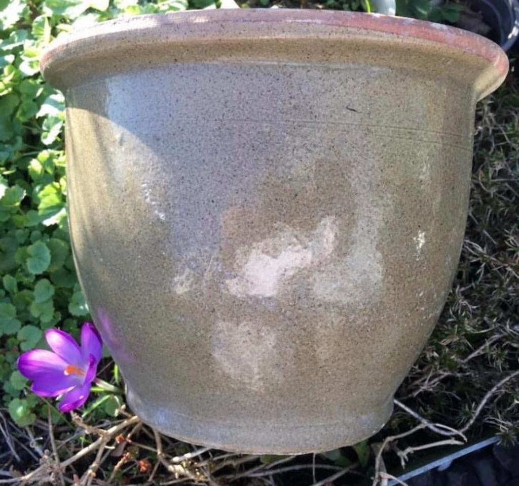 Groene Geglazuurde Terracotta Bloempotten - Diverse Maten, 40 cm of meer, Rond, Ophalen of Verzenden, Terracotta