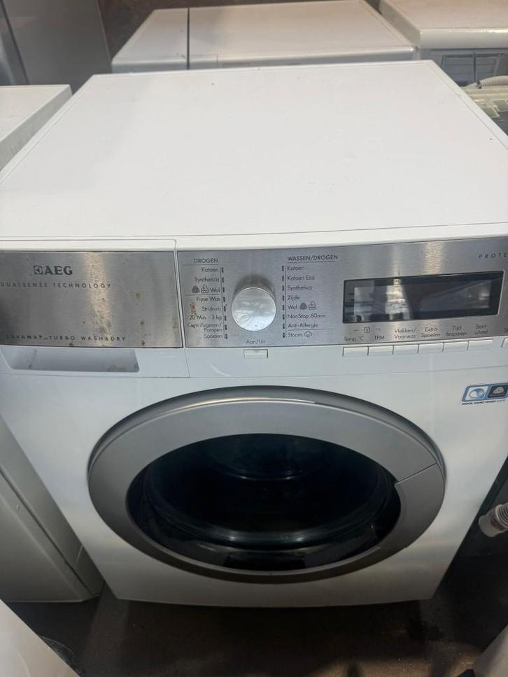 AEG Wasdroog combi luxe model! garantie, Witgoed en Apparatuur, Wasmachines, Gebruikt, Voorlader, 8 tot 10 kg, 85 tot 90 cm, 1200 tot 1600 toeren