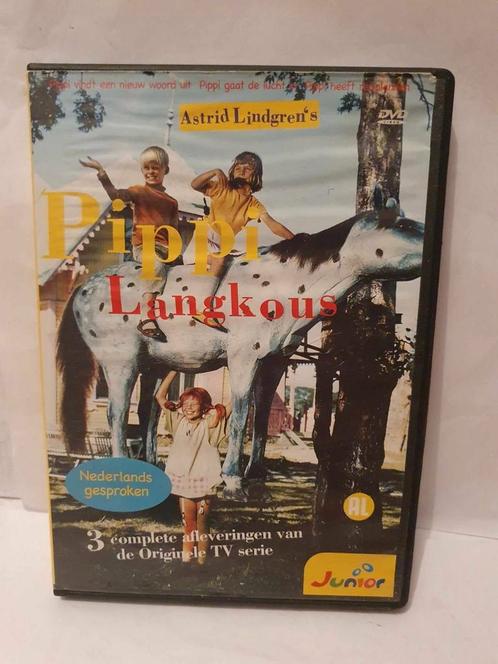 Dvd Pipi Langkous 3 afleveringen van originele kinderserie, Cd's en Dvd's, Dvd's | Kinderen en Jeugd, Zo goed als nieuw, Avontuur