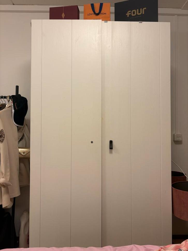 Witte Kledingkast met Deuren OPHALEN, Huis en Inrichting, Kasten | Kledingkasten, Gebruikt, 150 tot 200 cm, 100 tot 150 cm, 50 tot 75 cm