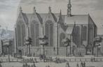 Ets Kloosterkerk Den Haag Gerrit van Giessen ca 1750, Antiek en Kunst, Kunst | Etsen en Gravures, Ophalen of Verzenden