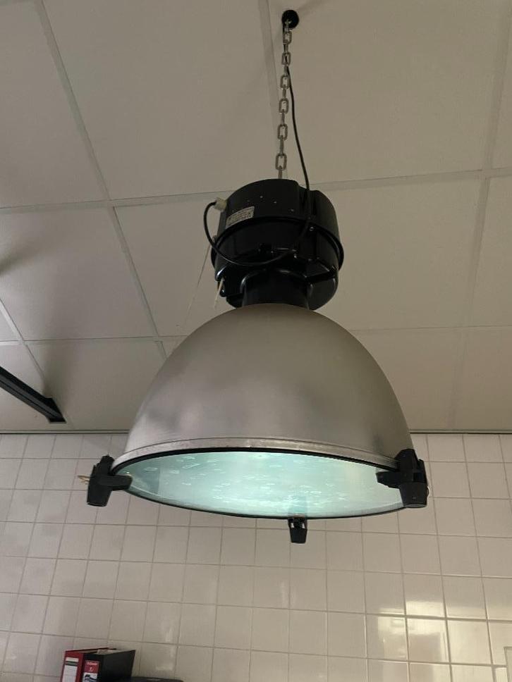 Industriële Hanglamp Box Lama, Huis en Inrichting, Lampen | Hanglampen, Gebruikt, 50 tot 75 cm, Glas, Kunststof, Metaal, Ophalen
