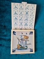 KLM Business class onderzetter tegel no C2 17e eeuws schip, Verzamelen, Ophalen of Verzenden, Zo goed als nieuw, Paleis of Waag