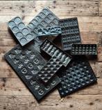 Oude metalen chocolade mallen - 9 stuks, Ophalen of Verzenden, Gebruikt