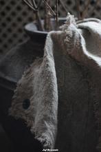 Shabby sierdoek gerafeld met zeiloog, Huis en Inrichting, Www.jufbrocante.nl, Www.jufbrocante.nl, Nieuw, Ophalen of Verzenden