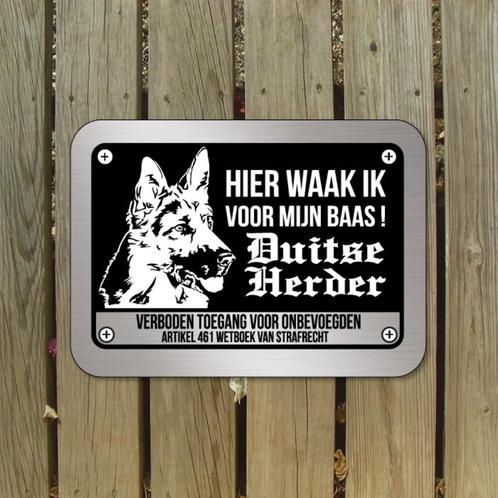 waarschuwingsbord Duitse herder oud hollandse herder, Dieren en Toebehoren, Honden-accessoires, Ophalen of Verzenden