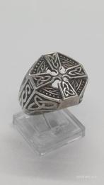 Zilveren Keltische herenring 925 Keltisch kruis, Sieraden, Tassen en Uiterlijk, Ringen, 18 tot 19, Heer, Ophalen of Verzenden