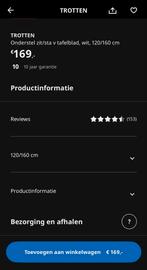 IKEA Trotten Zit/Sta Bureau Onderstel, Ophalen, Tafelpoot, Gebruikt, 100 tot 150 cm