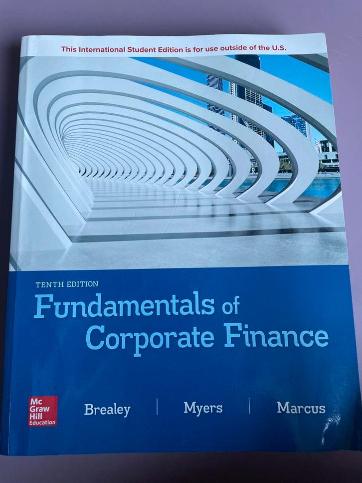 Fundamentals of Corporate Finance - Brealey, Myers, Marcus, Boeken, Studieboeken en Cursussen, Gelezen, HBO, Beta, Ophalen of Verzenden
