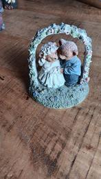 Lief huwelijksbeeldje met teddyberen, Verzamelen, Beelden en Beeldjes, Ophalen, Zo goed als nieuw, Mens