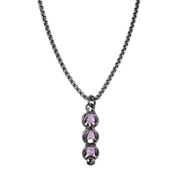 Jasseron-ketting + Hanger Dames RVS Schakelhanger Paars beschikbaar voor biedingen